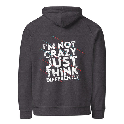 Sweat à capuche écologique Raglan unisexe - I'm not crazy - pimp your tee