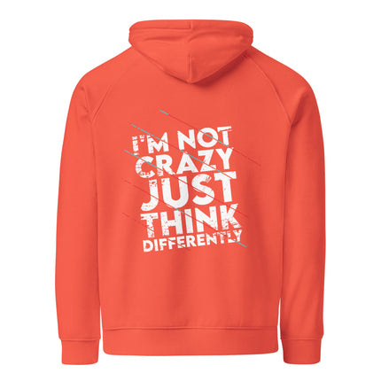 Sweat à capuche écologique Raglan unisexe - I'm not crazy - pimp your tee