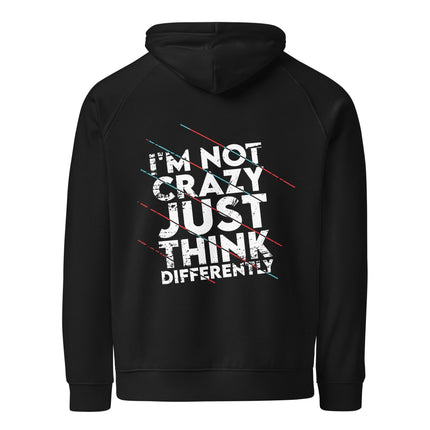 Sweat à capuche écologique Raglan unisexe - I'm not crazy - pimp your tee