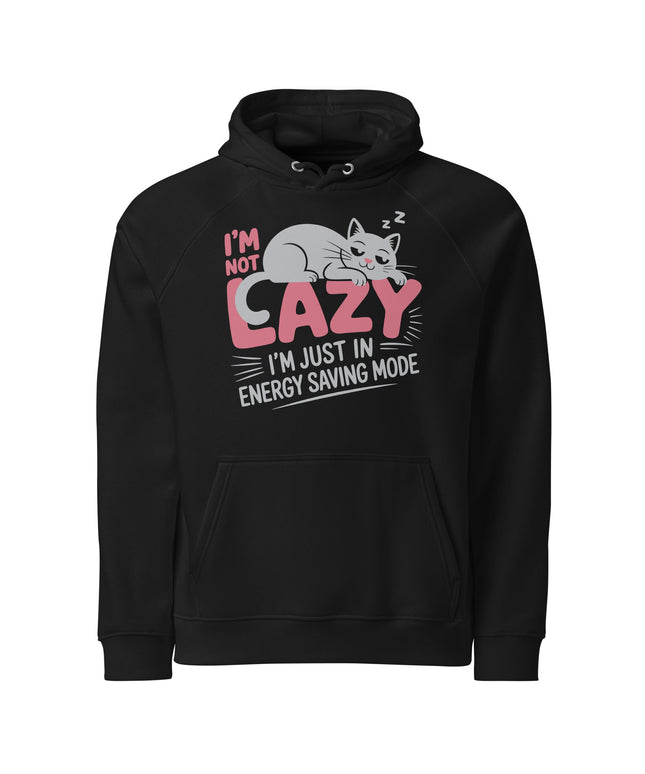 Sweat à capuche écologique Raglan unisexe - I'm not lazy - pimp your tee