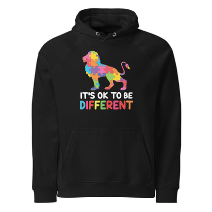 Sweat à capuche écologique Raglan unisexe - it's ok to be different - pimp your tee