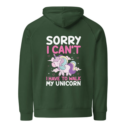 Sweat à capuche écologique Raglan unisexe - Licorne - pimp your tee