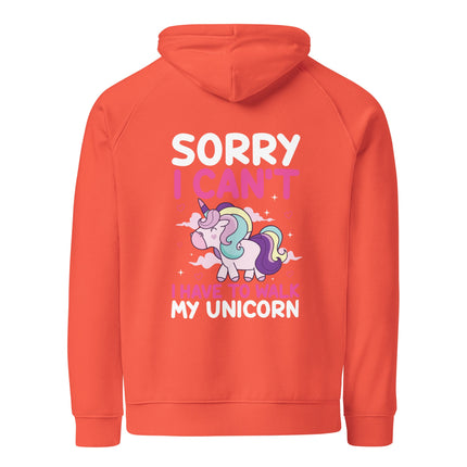 Sweat à capuche écologique Raglan unisexe - Licorne - pimp your tee