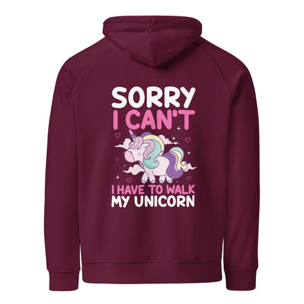 Sweat à capuche écologique Raglan unisexe - Licorne - pimp your tee