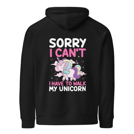 Sweat à capuche écologique Raglan unisexe - Licorne - pimp your tee