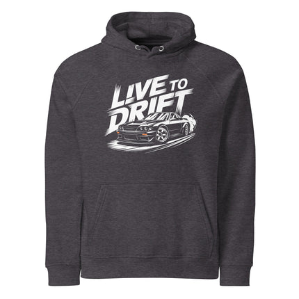 Sweat à capuche écologique Raglan unisexe - Live to drift - pimp your tee