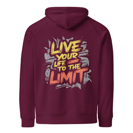 Sweat à capuche écologique Raglan unisexe - Live your life - pimp your tee