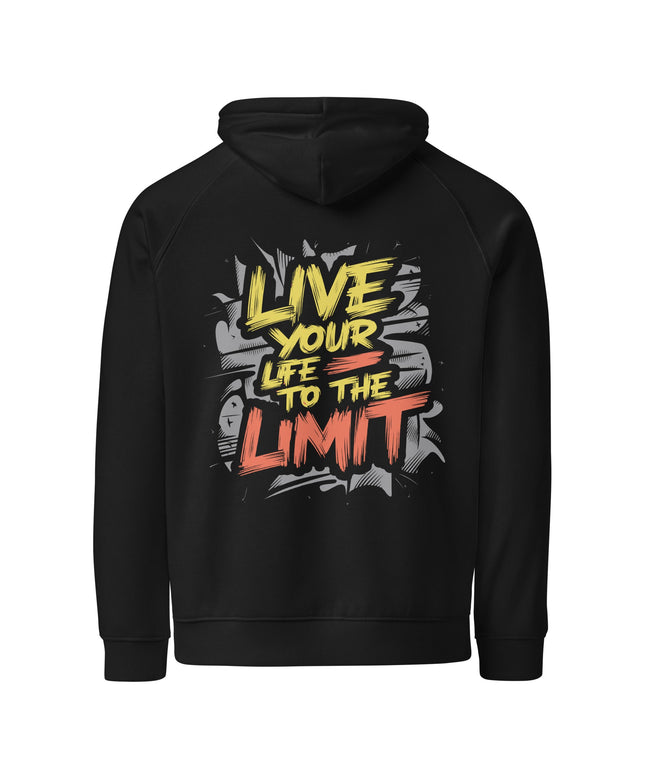 Sweat à capuche écologique Raglan unisexe - Live your life - pimp your tee