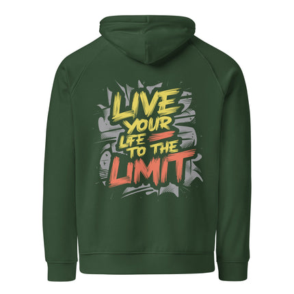 Sweat à capuche écologique Raglan unisexe - Live your life - pimp your tee