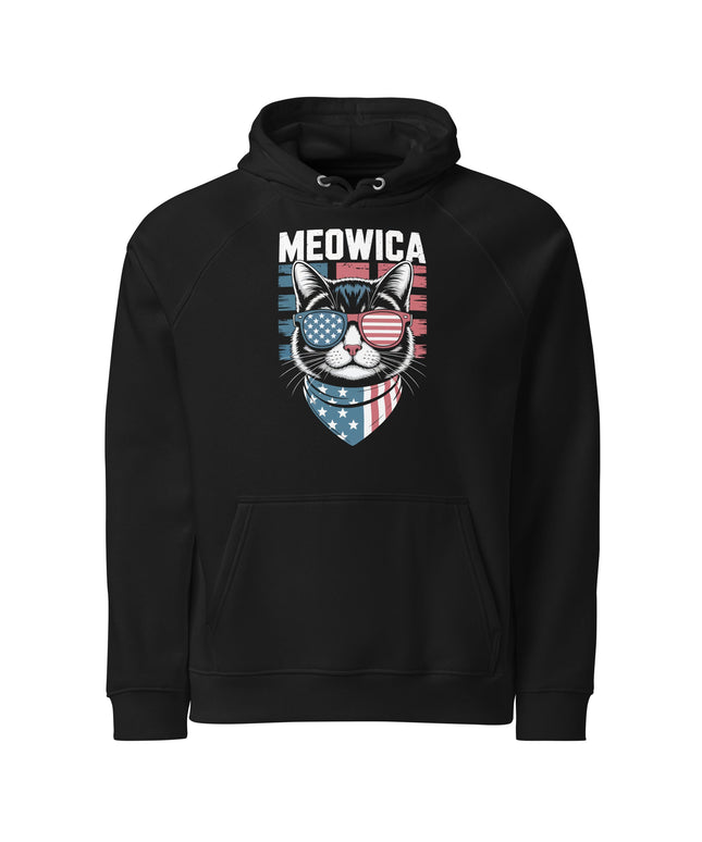 Sweat à capuche écologique Raglan unisexe - Meowica - pimp your tee