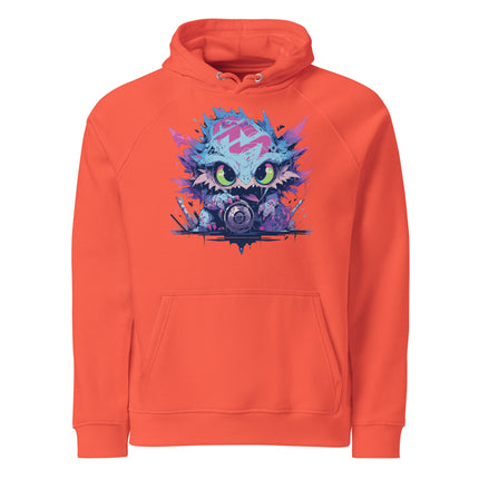 Sweat à capuche écologique Raglan unisexe - Monster - pimp your tee