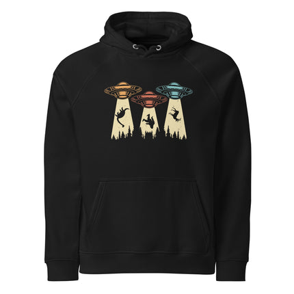 Sweat à capuche écologique Raglan unisexe - Ovnis - pimp your tee