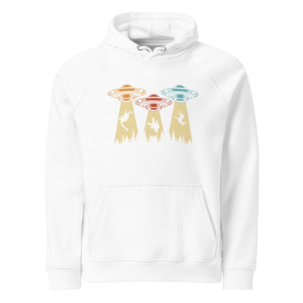 Sweat à capuche écologique Raglan unisexe - Ovnis - pimp your tee