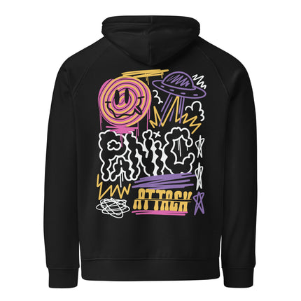 Sweat à capuche écologique Raglan unisexe - Panic mode - pimp your tee