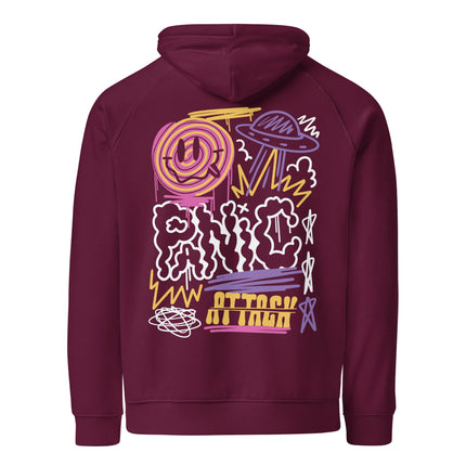 Sweat à capuche écologique Raglan unisexe - Panic mode - pimp your tee