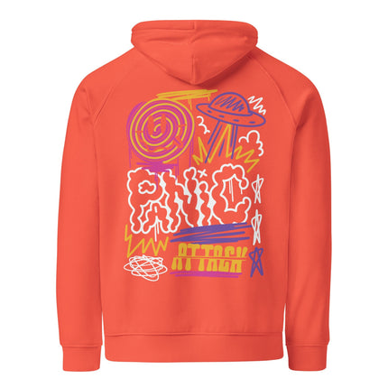 Sweat à capuche écologique Raglan unisexe - Panic mode - pimp your tee