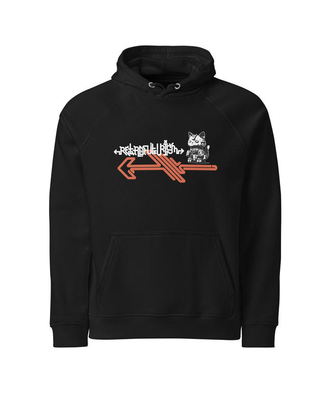 Sweat à capuche écologique Raglan unisexe - Retrofutursim - pimp your tee