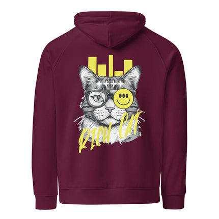 Sweat à capuche écologique Raglan unisexe - Rich Cat - pimp your tee