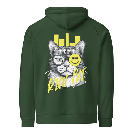 Sweat à capuche écologique Raglan unisexe - Rich Cat - pimp your tee