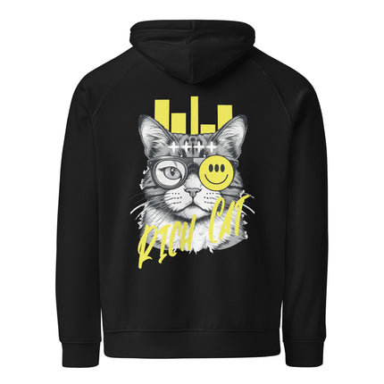 Sweat à capuche écologique Raglan unisexe - Rich Cat - pimp your tee