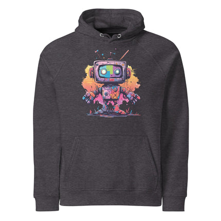 Sweat à capuche écologique Raglan unisexe - Robot - pimp your tee