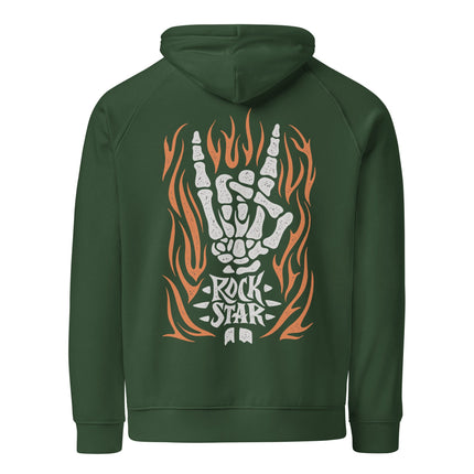 Sweat à capuche écologique Raglan unisexe - Rock star - pimp your tee