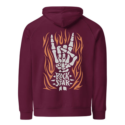 Sweat à capuche écologique Raglan unisexe - Rock star - pimp your tee