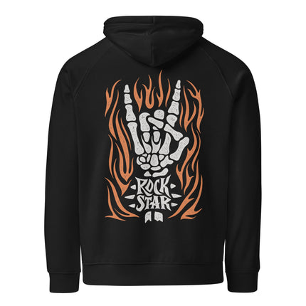 Sweat à capuche écologique Raglan unisexe - Rock star - pimp your tee
