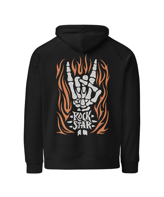 Sweat à capuche écologique Raglan unisexe - Rock star - pimp your tee