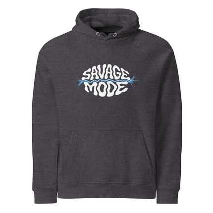 Sweat à capuche écologique Raglan unisexe - Savage mode - pimp your tee