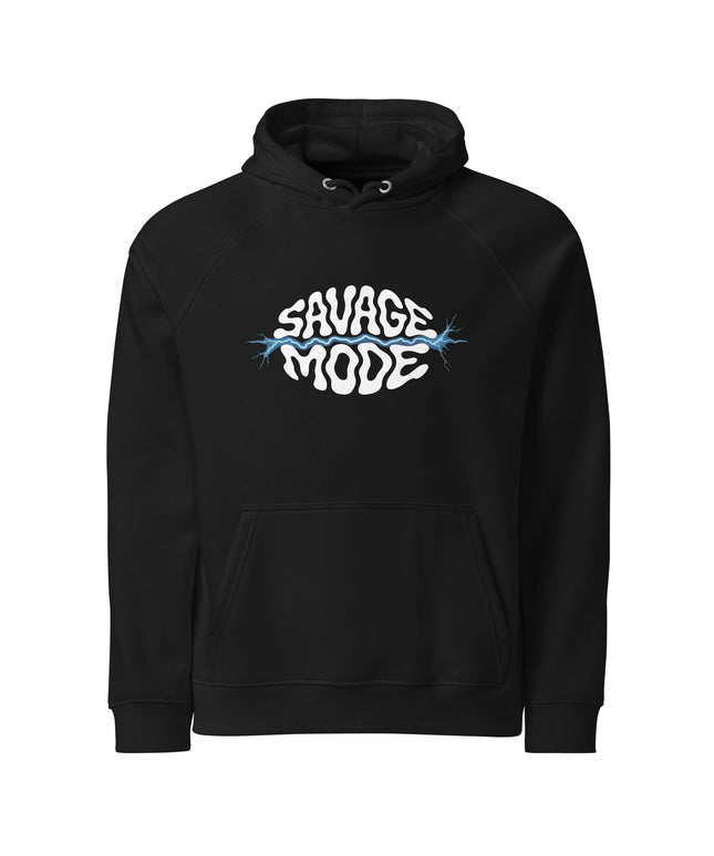 Sweat à capuche écologique Raglan unisexe - Savage mode - pimp your tee