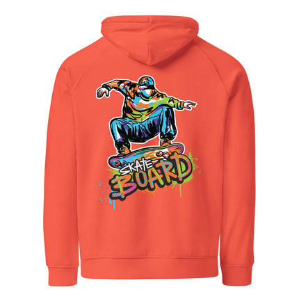 Sweat à capuche écologique Raglan unisexe - skate board - pimp your tee