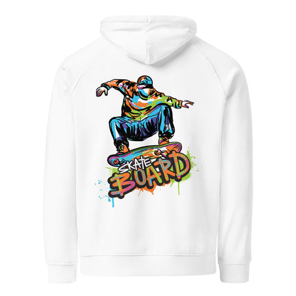 Sweat à capuche écologique Raglan unisexe - skate board - pimp your tee