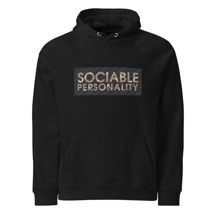 Sweat à capuche écologique Raglan unisexe - Sociable personnality - pimp your tee