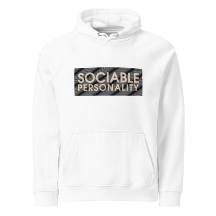 Sweat à capuche écologique Raglan unisexe - Sociable personnality - pimp your tee