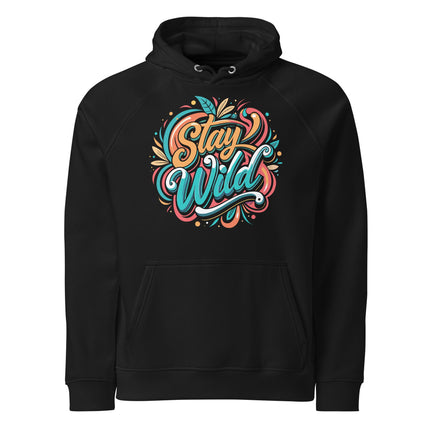 Sweat à capuche écologique Raglan unisexe - Stay Wild 2 - pimp your tee