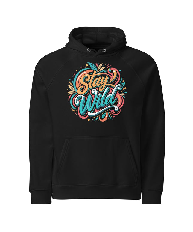 Sweat à capuche écologique Raglan unisexe - Stay Wild 2 - pimp your tee