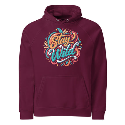Sweat à capuche écologique Raglan unisexe - Stay Wild 2 - pimp your tee