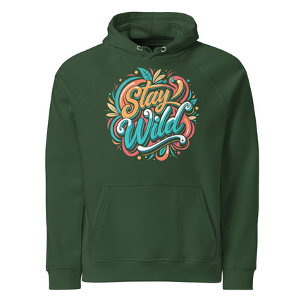 Sweat à capuche écologique Raglan unisexe - Stay Wild 2 - pimp your tee