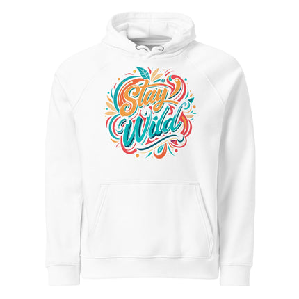 Sweat à capuche écologique Raglan unisexe - Stay Wild 2 - pimp your tee