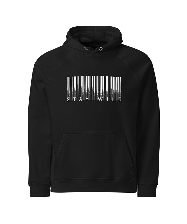 Sweat à capuche écologique Raglan unisexe - Stay Wild - pimp your tee