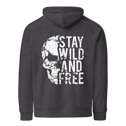 Sweat à capuche écologique Raglan unisexe - Stay wild and free - pimp your tee