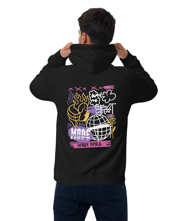 Sweat à capuche écologique Raglan unisexe - Street mode - pimp your tee