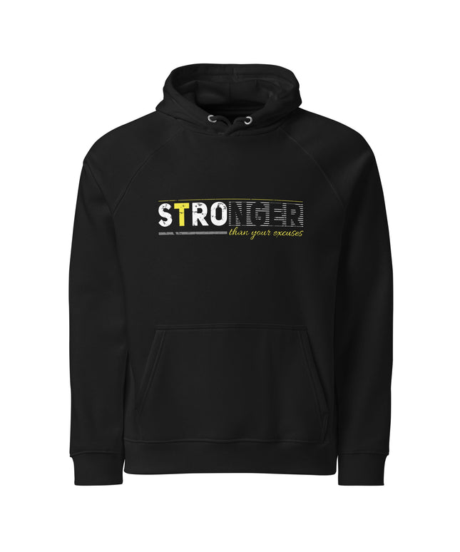 Sweat à capuche écologique Raglan unisexe - Stronger - pimp your tee