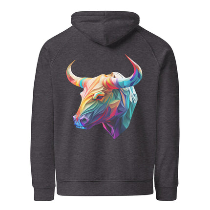 Sweat à capuche écologique Raglan unisexe - Taureau - pimp your tee