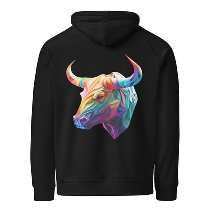 Sweat à capuche écologique Raglan unisexe - Taureau - pimp your tee
