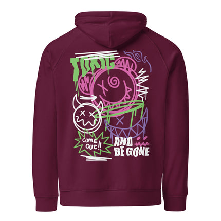 Sweat à capuche écologique Raglan unisexe - Toxic - pimp your tee