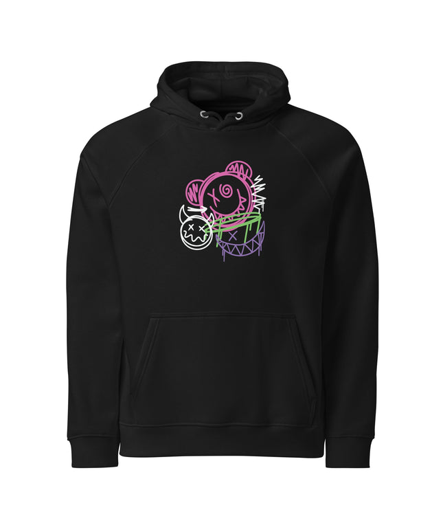 Sweat à capuche écologique Raglan unisexe - Toxic - pimp your tee