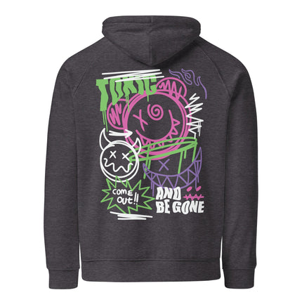 Sweat à capuche écologique Raglan unisexe - Toxic - pimp your tee