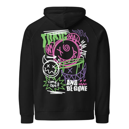 Sweat à capuche écologique Raglan unisexe - Toxic - pimp your tee